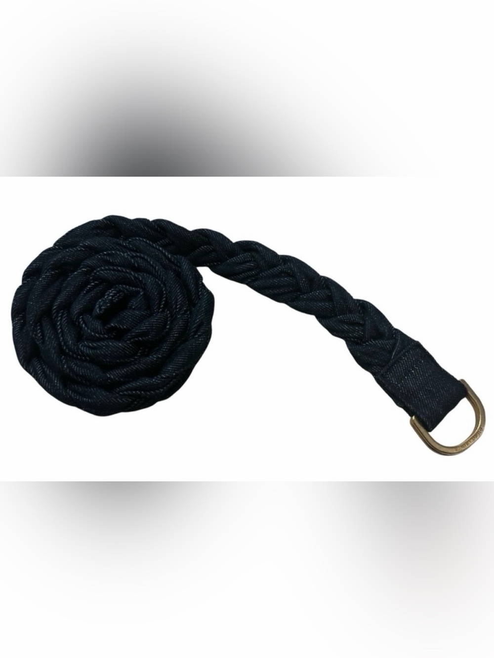 Tommy Hilfiger Braided Denim Double Ring Belt Western Core 43 Inches Long